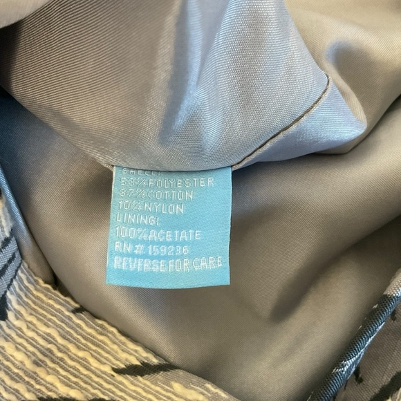 J.McLaughlin Francine Indigo Leaflet Jacquard Shift Dress L NWT - Picture 9 of 9